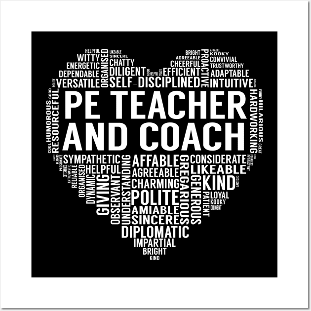 Pe Teacher And Coach Heart Wall Art by LotusTee